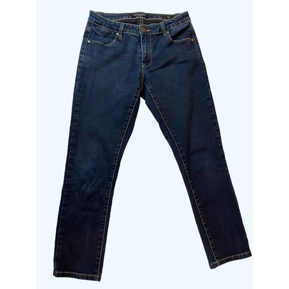 Max Jeans Womens Cropped Jeans Straight Leg Denim Stretch Pocket Blue Size W28 - Picture 1 of 5
